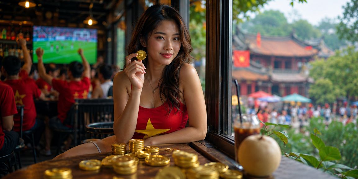 Người chơi Hà Nội theo dõi kèo cá cược thể thao tại quán cà phê Việt Nam