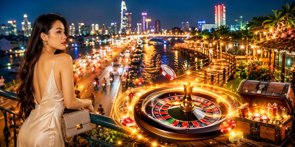 Người dùng nữ tại TP. Hồ Chí Minh tham gia roulette trực tuyến trên thiết bị di động